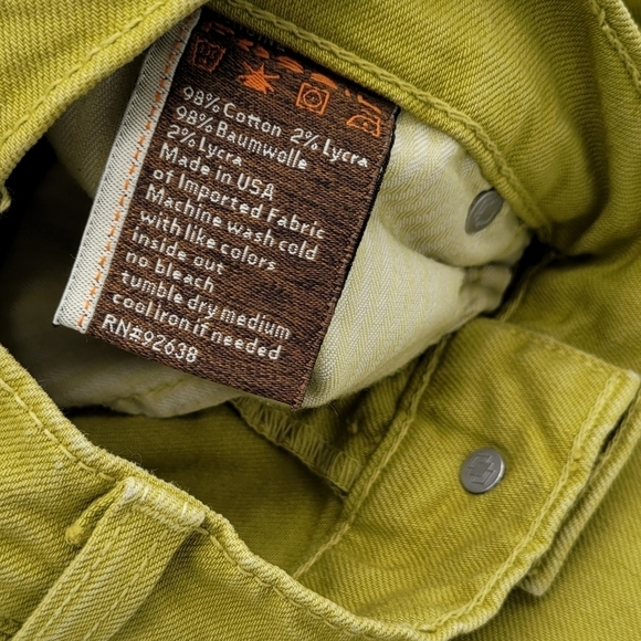 Fossil Ankle Green Denim Jean 32x27 - Picture 5 of 10